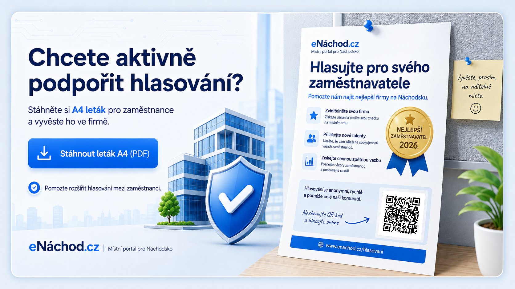 Chcete aktivně podpořit hlasování? Stáhněte si leták A4 pro zaměstnance.